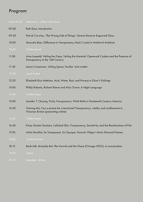 program of the workshop
