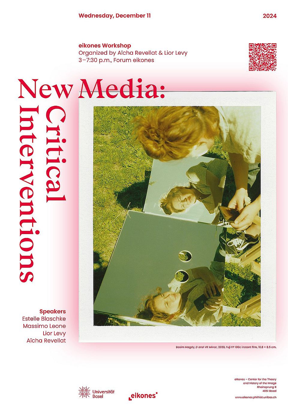 Poster of workshop "New Media: Critical Interventions"